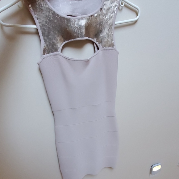 BCBG sequin lilac cutout cocktail dress - Picture 4 of 4